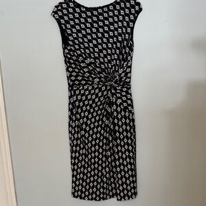 Lauren Ralph Lauren Elegant Black and White Patterned Dress